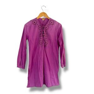 Roller Rabbit Kurta Cotton Tunic Sunburst Boho 100% Cotton S Resort Vacation